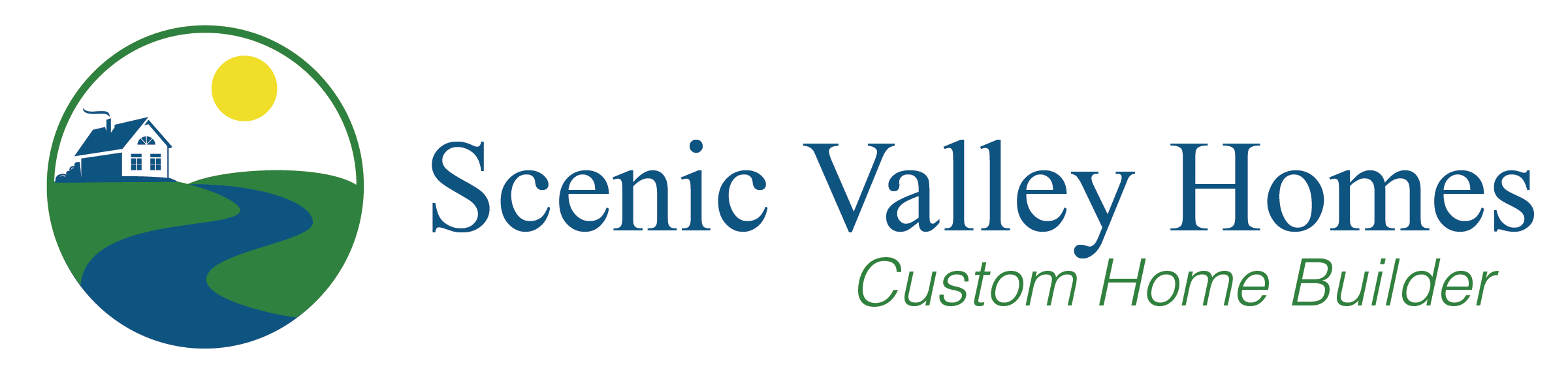 Scenic Valley Homes Logo with Tagline