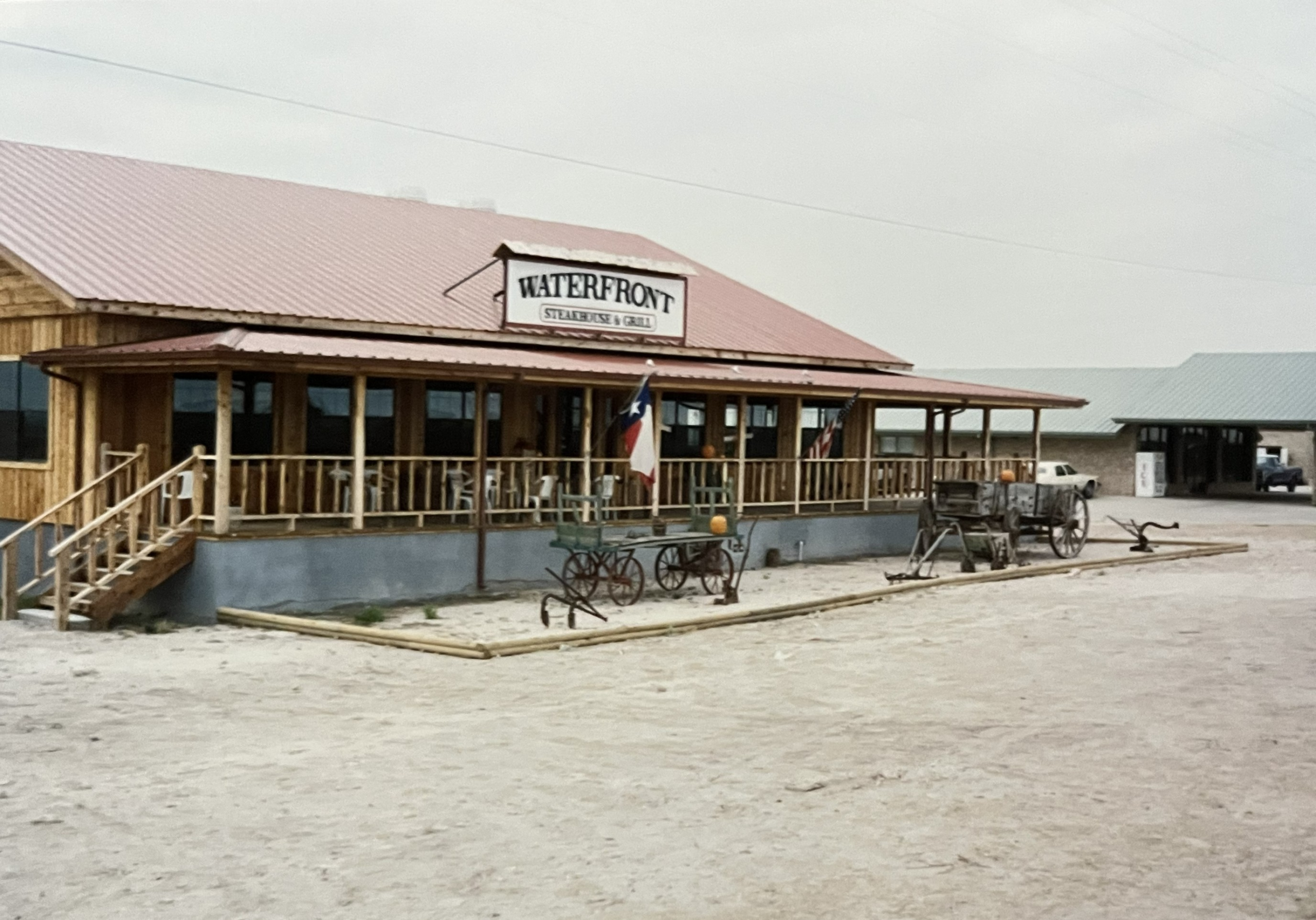 Waterfront Steakhouse and Grill Restaurant next to Bass Inn at Choke Canyon Lake prior to the sale to Nolan Ryan